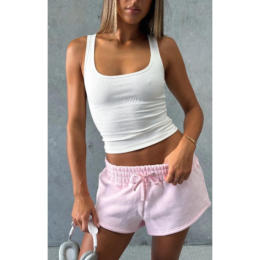 Pantaloncini Sportivi da Donna, Vita Elastica Coulisse Tinta Unita Estivi Pantaloncini Sportivi Fitness Palestra Pantaloncini Estivi