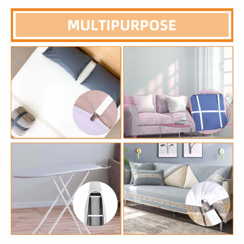 LIHAO Futon Clips, Anti-Slip Duvet Cover Clips, Extends Up To 220cm! Prevents Sheets and Futons from Slipping, 4-Pack, Anti-Slip Sheet Clips, Sofa She