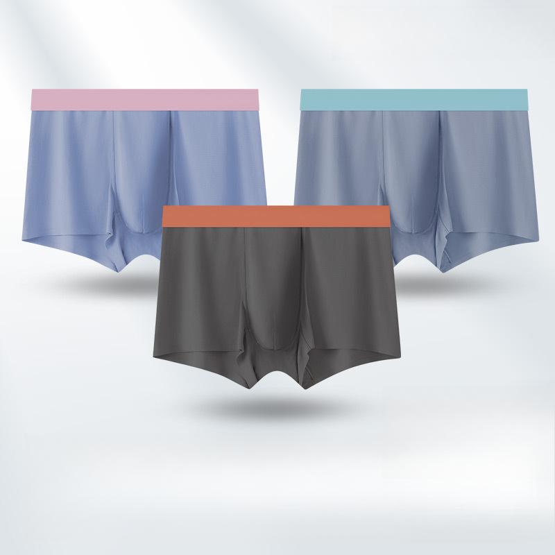 

3 шт. Мужское бесшовное спортивное нижнее белье, квадратные трусы, мужское нижнее белье, дышащее нижнее белье, трусы-боксеры 3XL