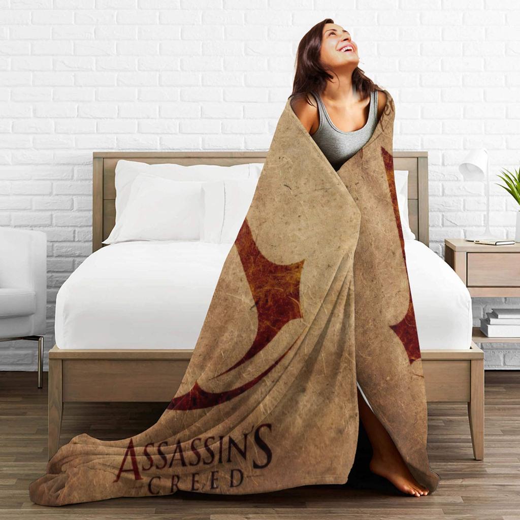 Assassins Creed Shadows Soft Warm Blanket Kids Plush Throw Blanket Pattern Home Decor Flannel Bedspread Sofa Bed Cover