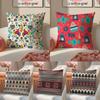 Exotic Bold Art Moroccan Style Cushion Cover Pillowcase Short Plush Invisible Zipper Room Sofa Cushion Cover
