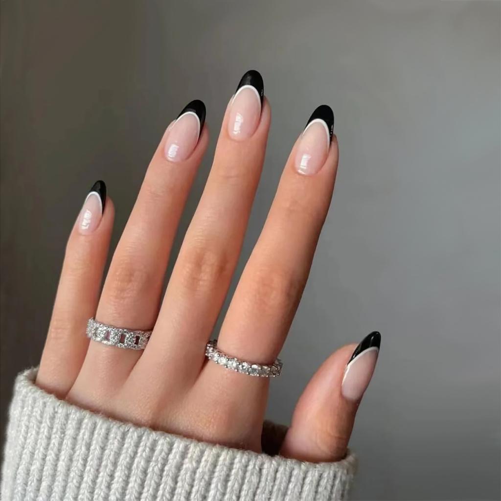 Wearing Nails Finished Fake Nail French Nail Art Simple Style Nail Patch