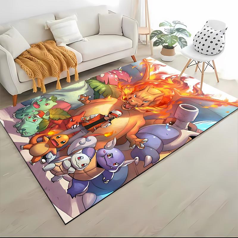 

P0kem0n P-Pikachu Theme Carpets Children Play Mats Bedroom Decor Rugs Living Room Rug Crawl Mat Gift Rug for Friends Potdemiel 40cm x 60cm