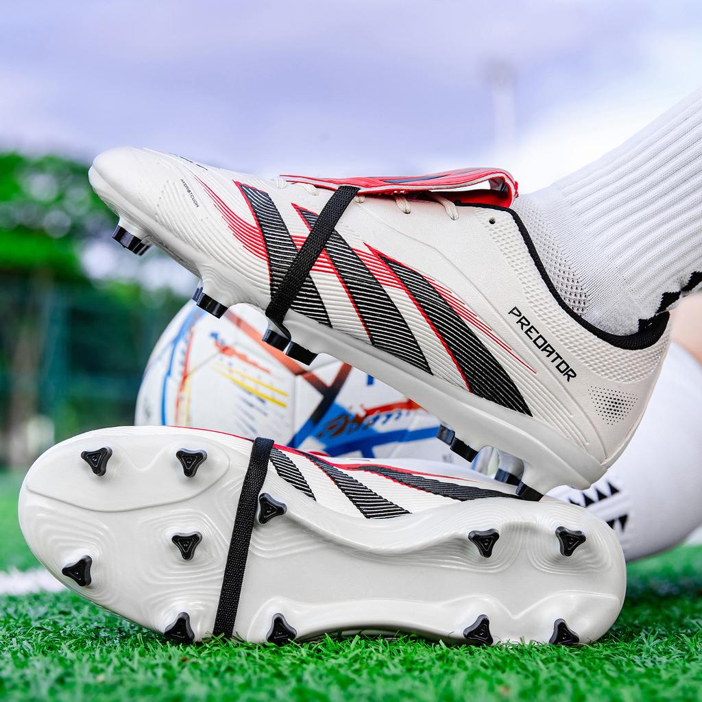 New Lace Free Low Top Football Shoes for Teenagers Grass Training and Professional Football Matches Wear-resistant and Anti Slip