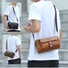 WEIXIER Men's Leather Crossbody Shoulder Bag Classic Waterproof Briefcase Messenger Satchel Travel Bag