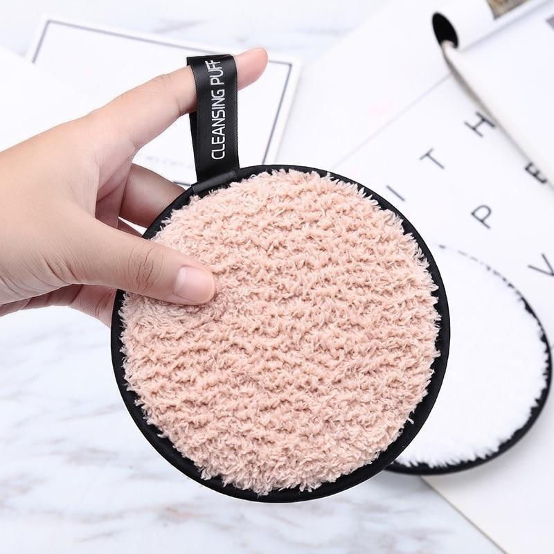 3PCS Makeup Remover Puff Soft Microfiber Towel Cloth Pads Face Cleansing Reusable Washable Wipe Pads Natural Remover Lazy Use