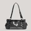 Retro Polka Dot College-style Tote Bag with Large Capacity for Daily Commuting and Carrying Items.