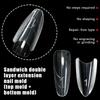 Sandwich Dual Nagelformen 240 Stück 15 Größen Extensions-Dualformen Sarg Mandel Nagelformen Oberform Unterform