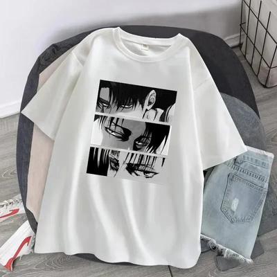 Anime Attack on Titan 3D-bedrucktes T-Shirt, Cartoon Levi Ackerman, Harajuku, Unisex, kurzärmelig, Tops, T-Shirts, lässiges T-Shirt, Damen-T-Shirt