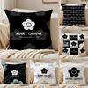 Fashion M-Mary Quant Cushion Cover Silky Short Plush Sofa Pillow Cover Hidden Zipper Soft Dustproof Case for Home Decor