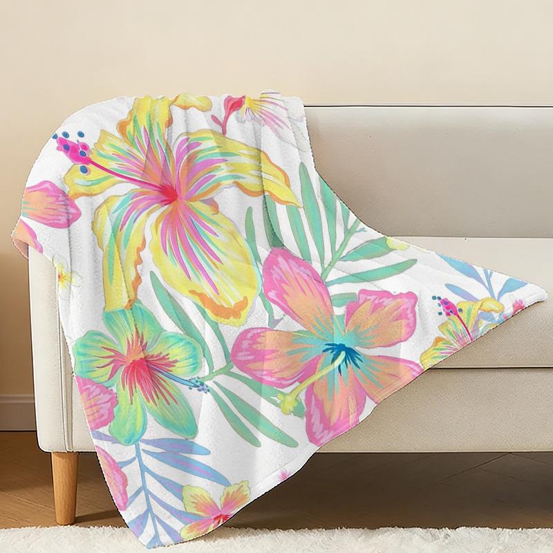 Trimmed Flannel Blanket Soft & Skin-friendly, Warm Vibrant Throw for Home, Sofa Napping, Halloween & Christmas