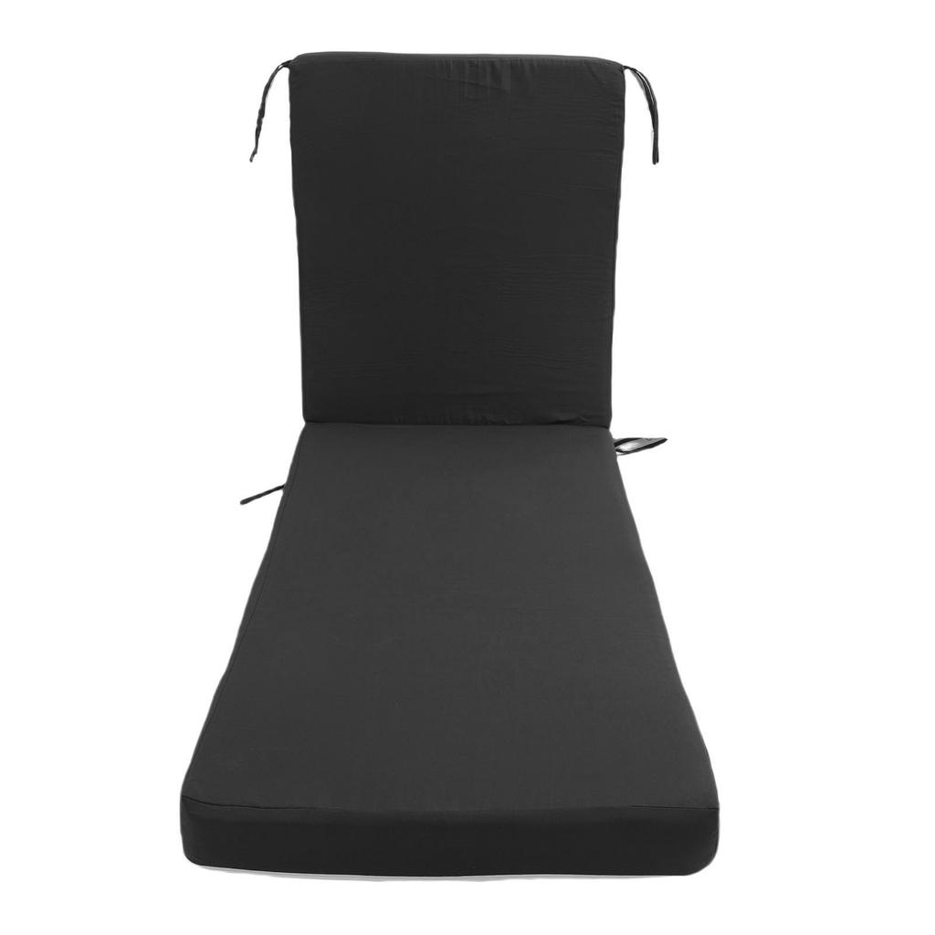 Lounge Chair Cushion with Ties Removable Rain Proof Fade Proof Sun Lounger Replacement Cushion for Beach Outdoor Patio