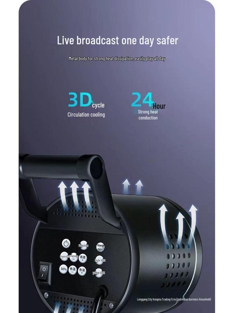 Zheyu Bright Spherical Fill Light for Indoor Live Streaming and Photography