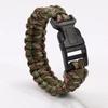 23cm/9in Seven Core Paracord Survival Bracelet for Outdoor Emergency Escape Camping Tool with Plaited Rope Design