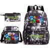 Geometry sprint game backpack geometry dash heat transfer backpack elementary school bag leisure bag