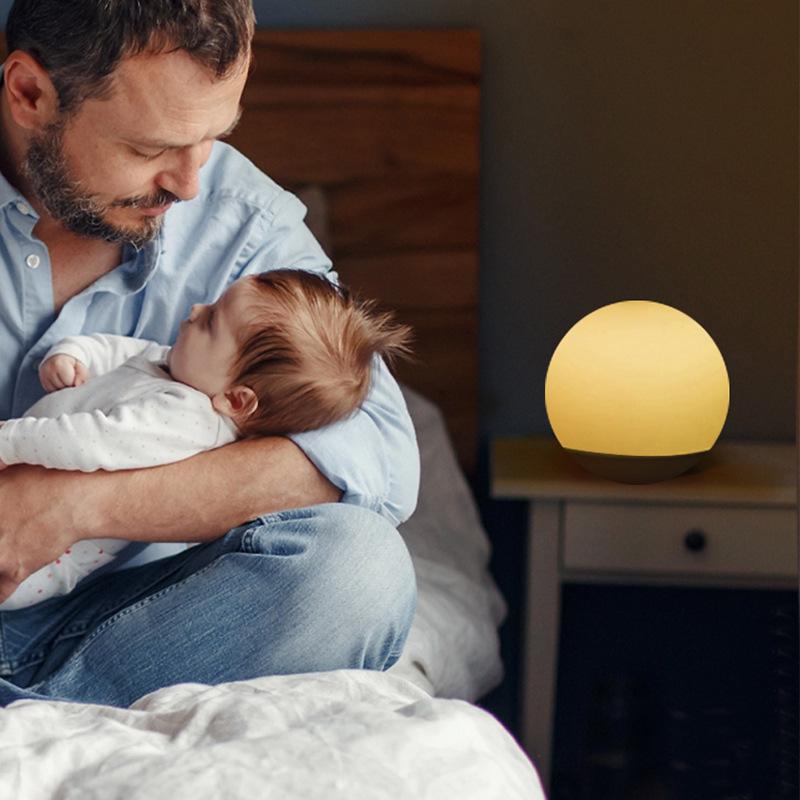 LED Ball Night Light Rechargeable Bedhead Lighting Desk Lamp Companion To Sleep Bedroom Living Room Decoration Atmosphere Light