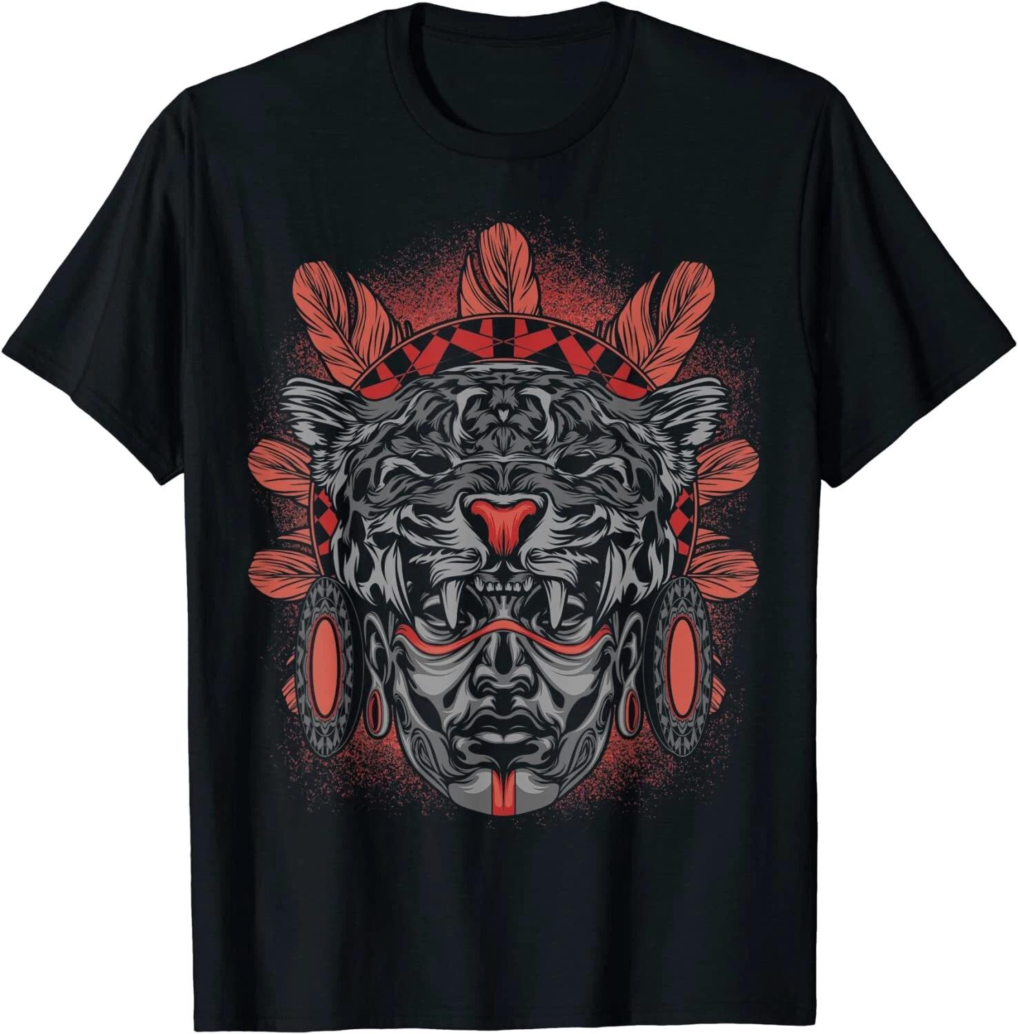 Aztec Jaguar Ancient Warrior Native Mexican Mythology T-Shirt S-3XL XL