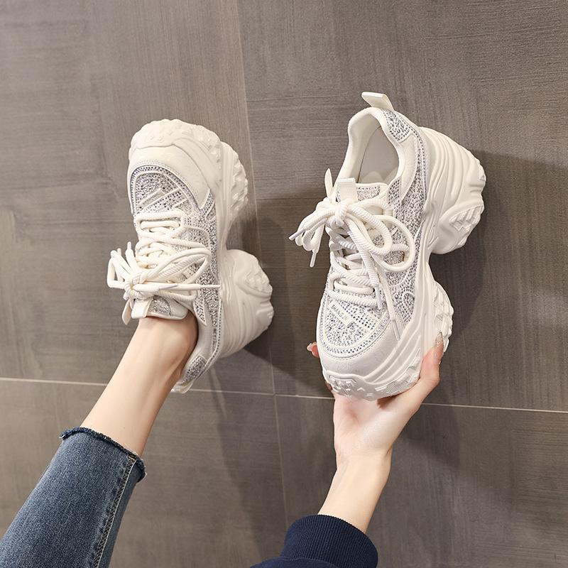 6166236 thick-soled inner height-increasing sports and leisure shoes women's 2026 autumn new muffin fashion dad shoes