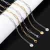 5pcs 2pcs 1pc Stainless Steel 4x12mm Frame Link Chians Necklace Extended Chain Lobster Clasp Round Tail Charm DIY Jewelry Making