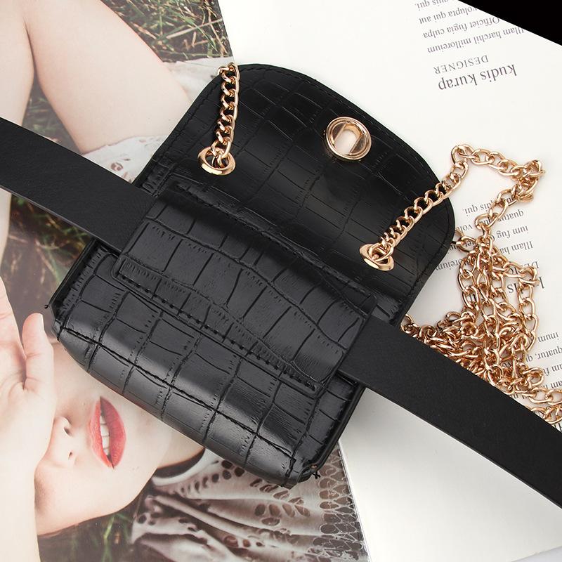 Mini Chain Bag Shoulder Bag Personalized Snake Pattern Fanny Pack Can Be Equipped With Belt Decoration Small Bag Change Bag