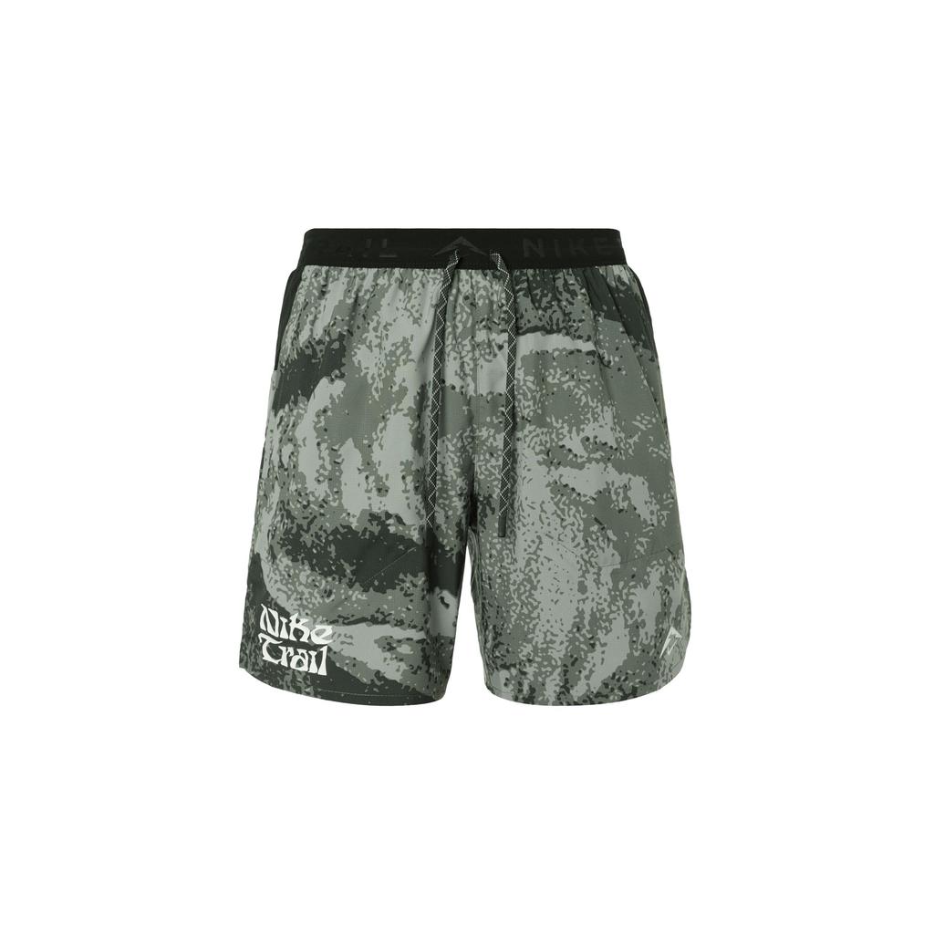 Nike Trail Stride All-Over Print Quick-Dry Woven Running Versatile Fashion Mid-Rise Sports Shorts Men shorts Iron-Gray FV9950-010