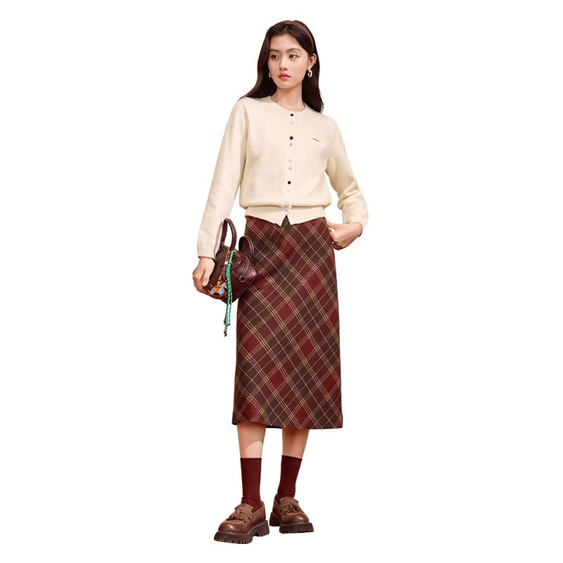 Xiangying Women s Cream White Knitted Cardigan S