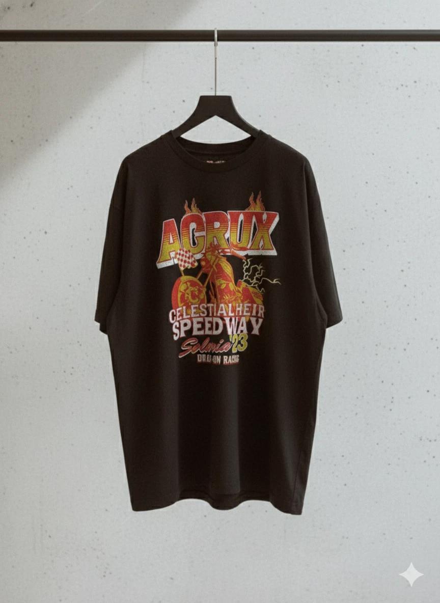 Unisex Adult Vintage Graphic Acron Speedway Graphic T Shirt Vintage... M