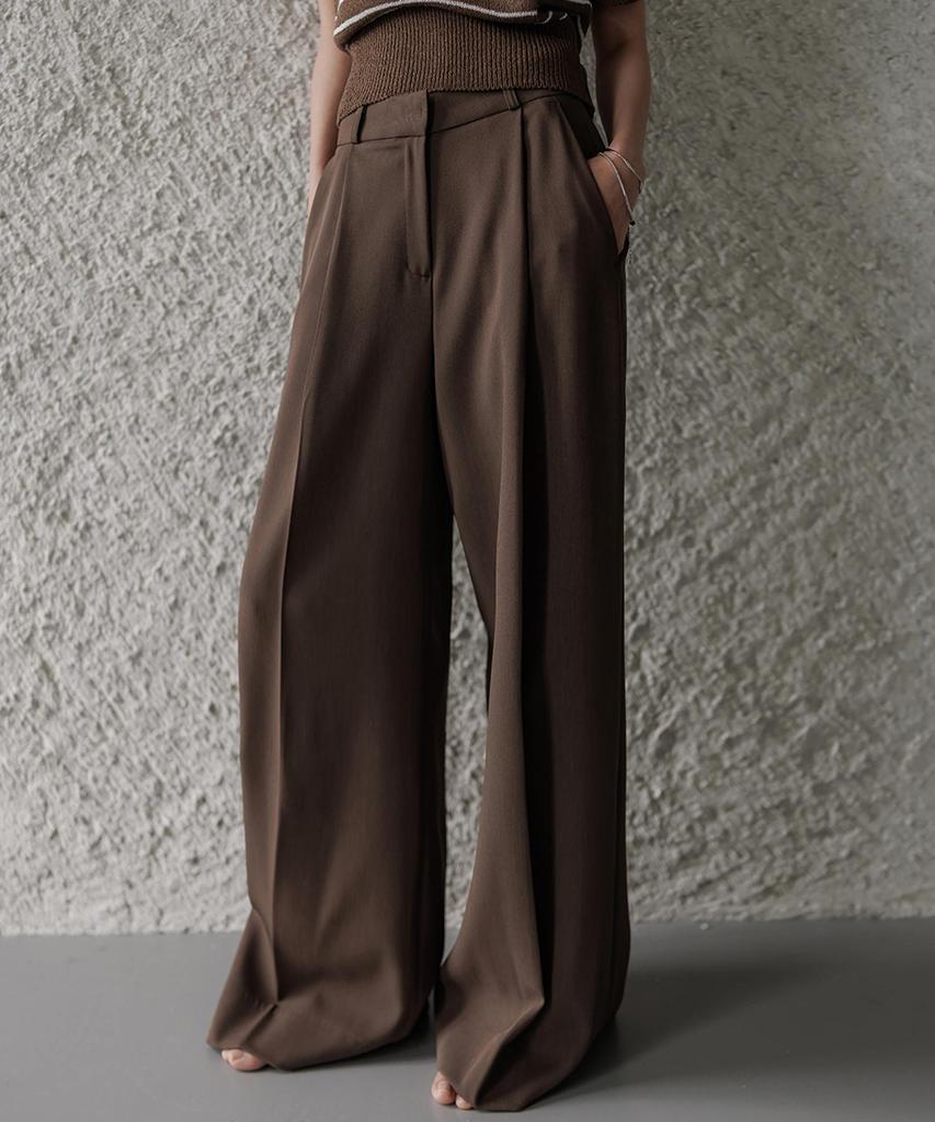 Memua Summer Maxi Wide Slacks (Brown)