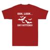 Ooh Look Sky Kittens Funny Bats Lover Cute Novelty Unisexs Short Sleeve Tshirt