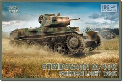 Ibg Swedish Light Tank Stritzvagun Plastic Model PB72035 1/72 M40/K (Tank)