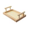1PC Eco-Friendly Minimalist Tableware Handled Tray Natural Bamboo Serving Tray Modern Kitchen Tray Home Decor