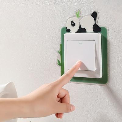 2Pcs Switch Sticker Grow In The Dark Cartoon Panda Bear Rabbit Cat