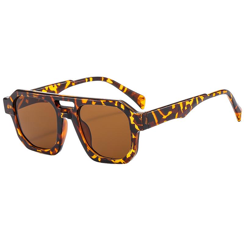 New Retro Pilot Sunglasses Men Women Fashion Minimalist Design Outdoor Anti UV Protective Glasses Double Beam