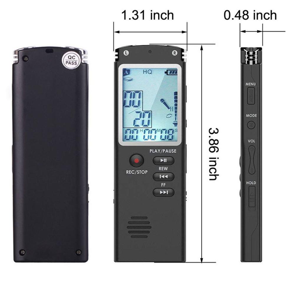 32G Voice Activated Mini Digital Sound Audio Recorder Dictaphone MP3 Player