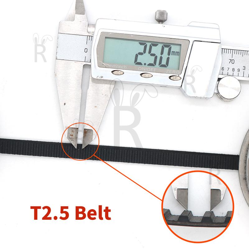 T2.5 Timing Belt Length 65mm to 480mm T2.5 Belt 6mm 10mm T2.5 15mm 20mm T2.5 Synchronous Belt Trapezoid T2.5 Rubber Timing Belt