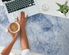 Protective Tabletop Mat for Company Office Ice Nature Patterns 120X60 Cm