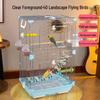 Acrylic Parrot and Budgie Cage: Large Ornamental Villa for Cockatiel, Finch & More