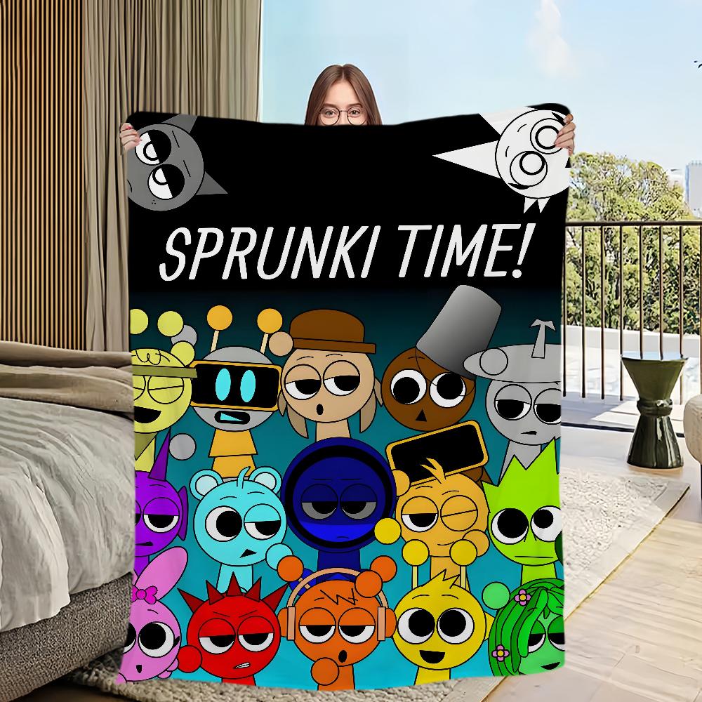 Cartoon S-Sprunki Blanket Soft And Comfortable Nap Blanket Suitable For Iiving Room Office Bedroom Warm Birthday Home Kid Gift