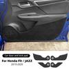 Door Anti-kick Pad For For Honda Fit JAZZ 2015 2016 2017 2018   LHD RHD Car Leather Carbon Mat Interior Trim Accessories
