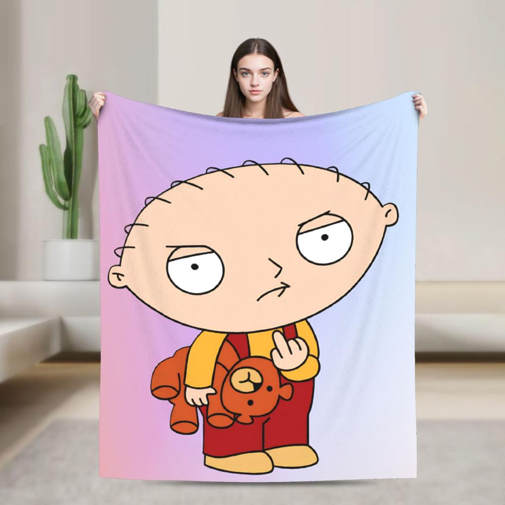 Rodiny Kreslený Peter Griffin Pánové Deku Super Měkká Zábavná Plyšová Přikrývka Na Cestování Kancelář Flanelová Přehoz Na Postel Pokrývka Postele