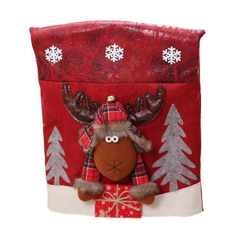 

Cartoon Chair Cover Christmas Ornament Dinner Table Chair Back Sleeve Decoration Dropshipping