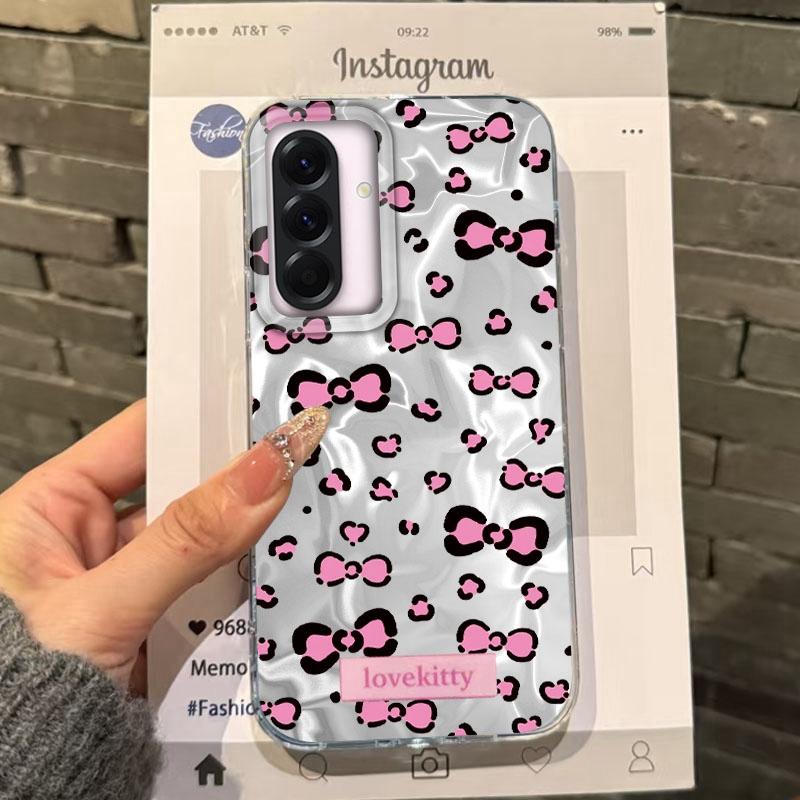Summer Heart Bow Cherry Girls For Samsung Galaxy A56 A16 A26 A36 A06 A55 A35 A25 A15 A12 A32 A54 S24 S25 S22 S23 FE Fundas Cover