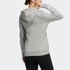 Adidas Striped Logo Casual Sports Hooded Jacket Women Jacket Gray GV6021