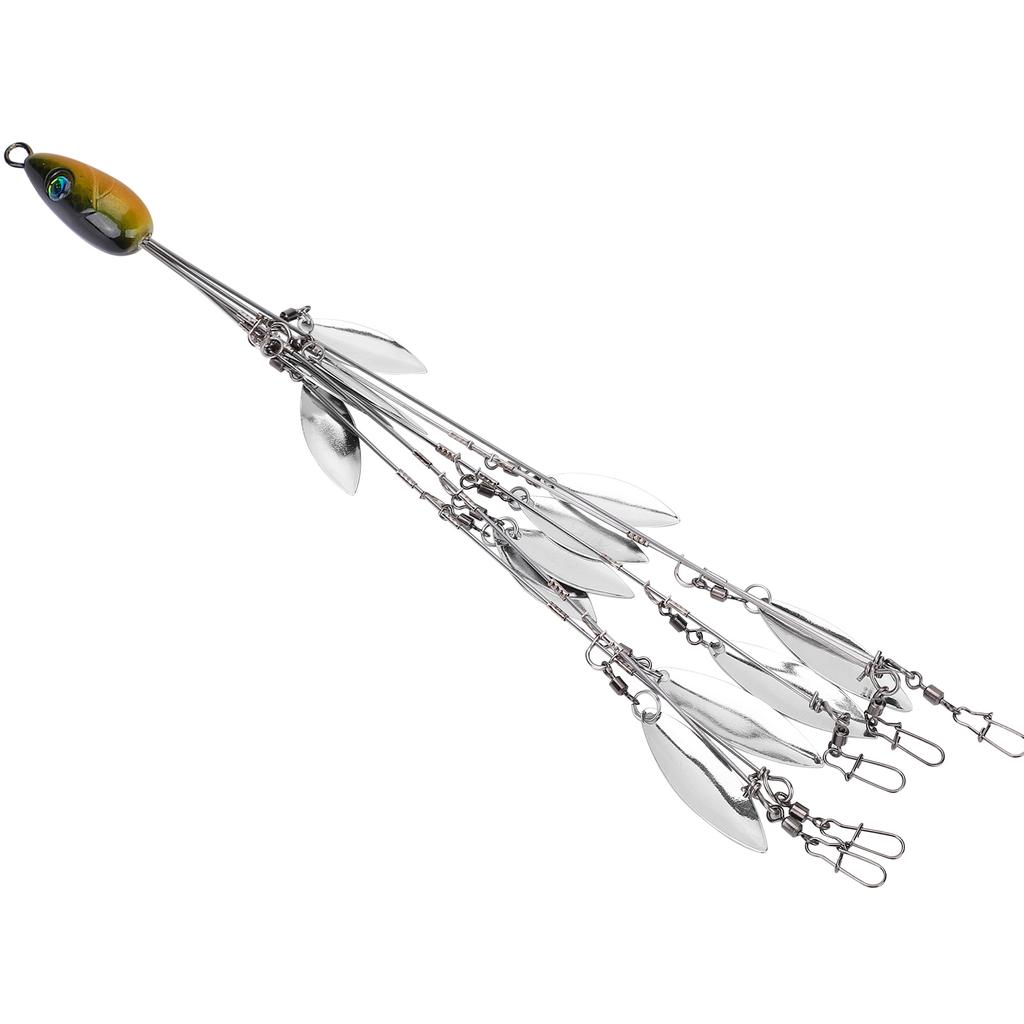 12-Blatt-Umbrella-Rig-Angelset mit Wirbeln und künstlichem Köder(Dunkelblau )