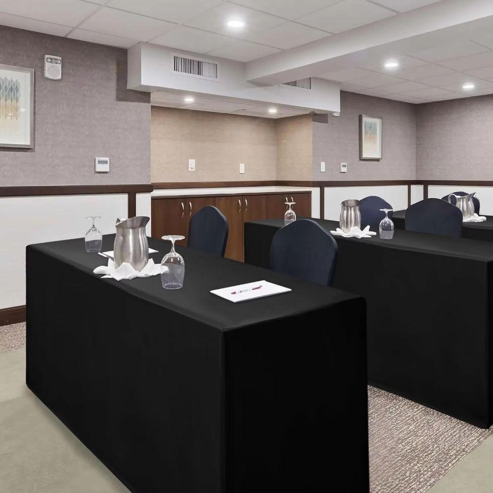 Spandex Stretch Tablecloth Solid Color Sign-In Table Cloth Elegant Table Cover Conference Table