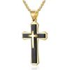 2026 Accessories Men's Trend Pendant Fashion Personality Trendy Men's Three-layer Cross Necklace