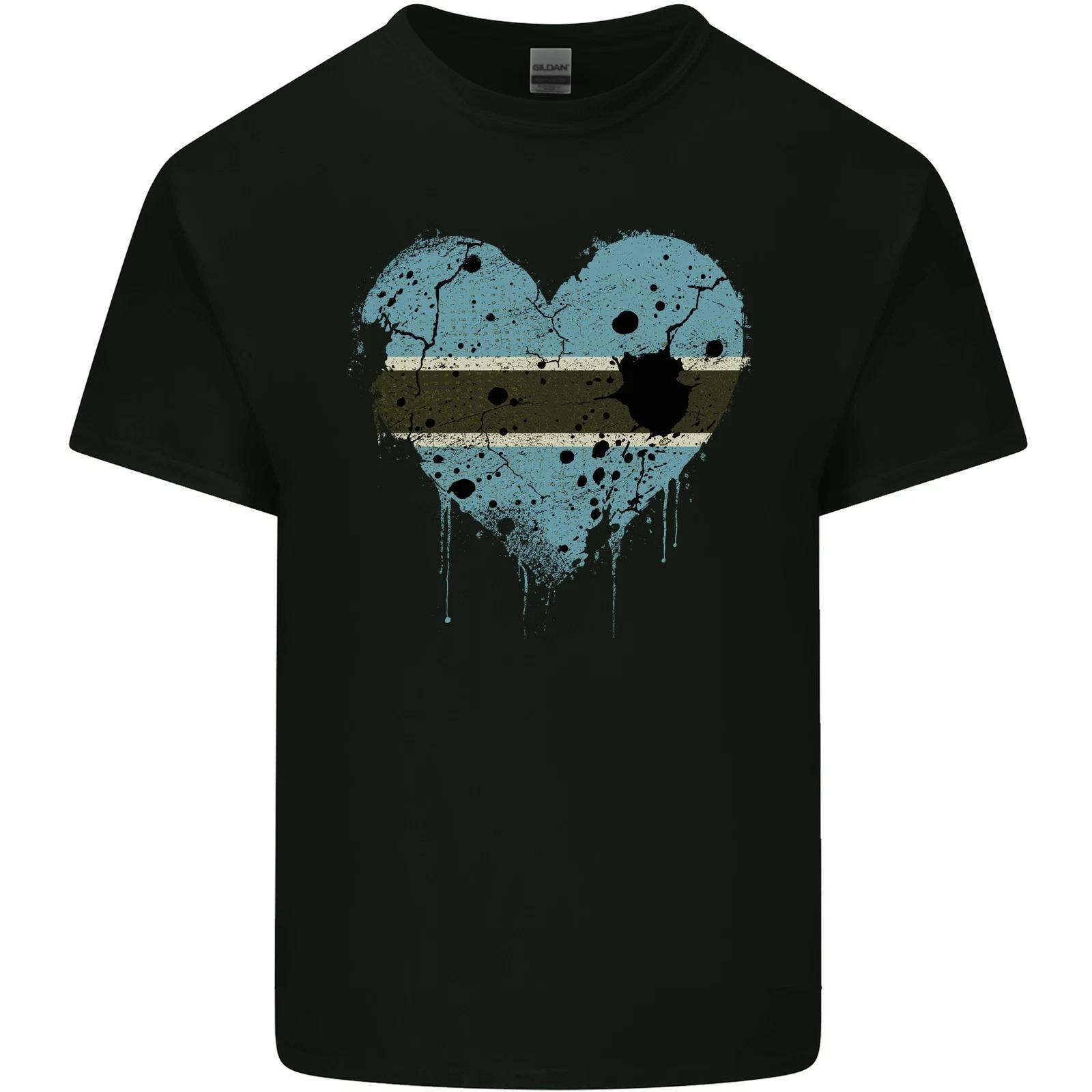 Love Botswana Flag Batswana Day Football Kids T-Shirt Childrens S