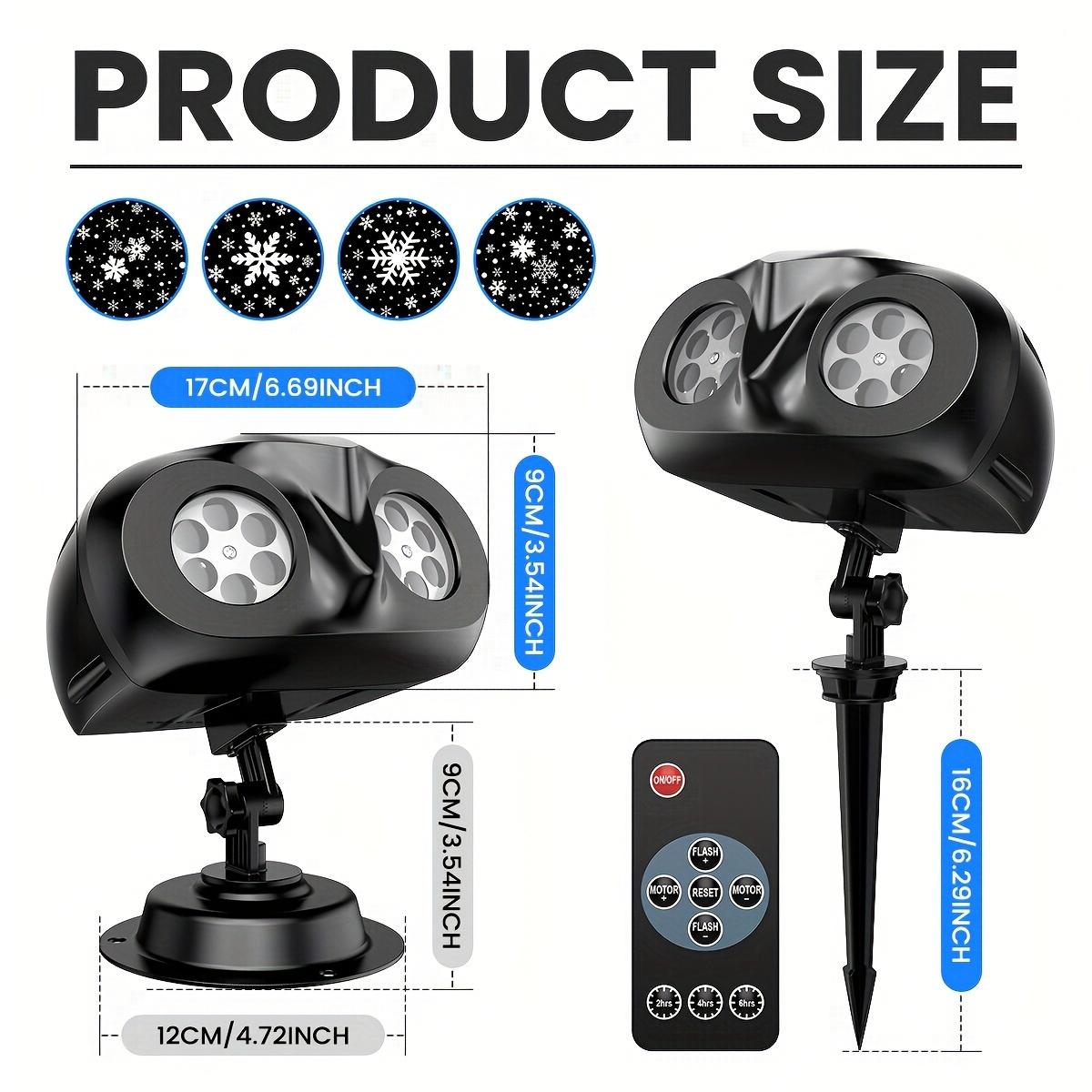 

Рождественские снежинки проектор огни, светодиодный снегопад шоу ландшафт, декоративное освещение проекционная лампа для рождественских праздников свадьбы в помещении патио вечеринки чёрный