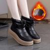 Winter High Top Women's Waterproof and Warm Snow Boots Thick Soled Anti Slip and Velvet Silver Ankle Boots zapatos de mujer