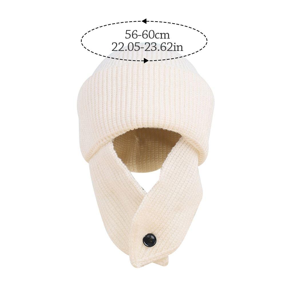 Knitted Winter Hat Warm Ear Protection Cap Fashion Earflap Bonnet  Women